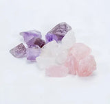 Edelsteinwasser Basis-Set Amethyst + Bergkristall + Rosenquarz